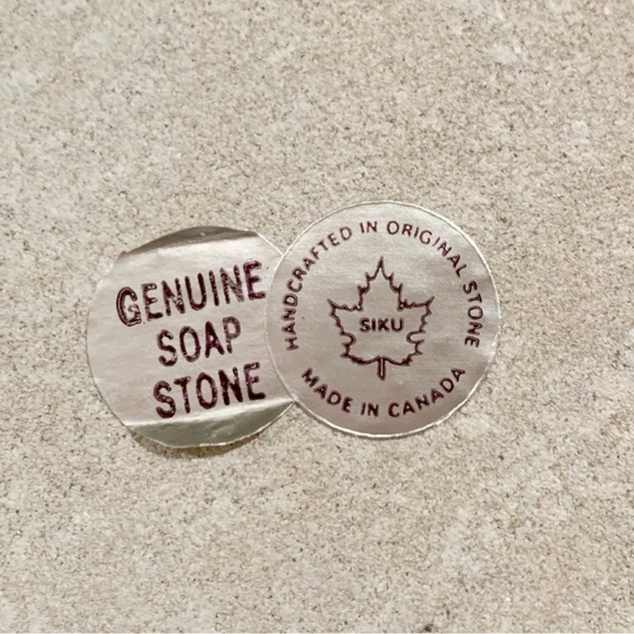 Siku Handcrafted Genuine Soap Stone Eagle Moon Hot Plate Coaster Bird Canada - Picture 3 of 5